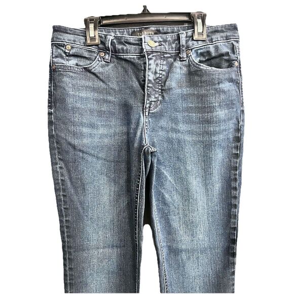 Talbots Jeans Size 4 Slim Ankle Flawless Stretch Dark Wash Blue Denim Mid Rise - Picture 2 of 10